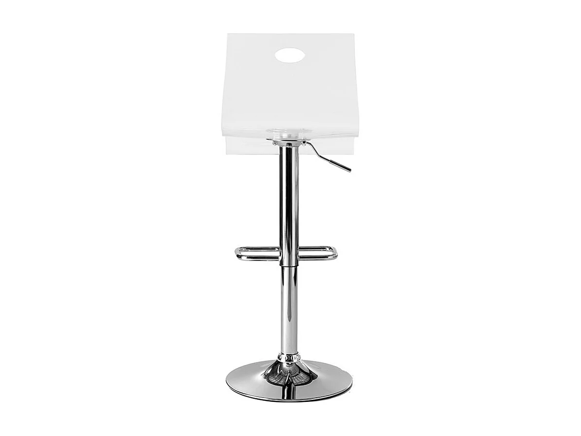 Tabouret de bar design en plexiglas transparent (lot de 2) SATURNE