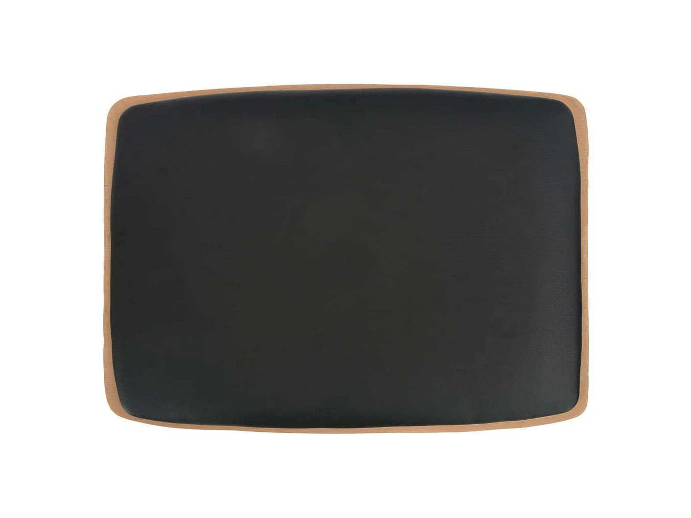 Tabouret de bar simili cuir et pieds métal noir Ogo - lot de 2