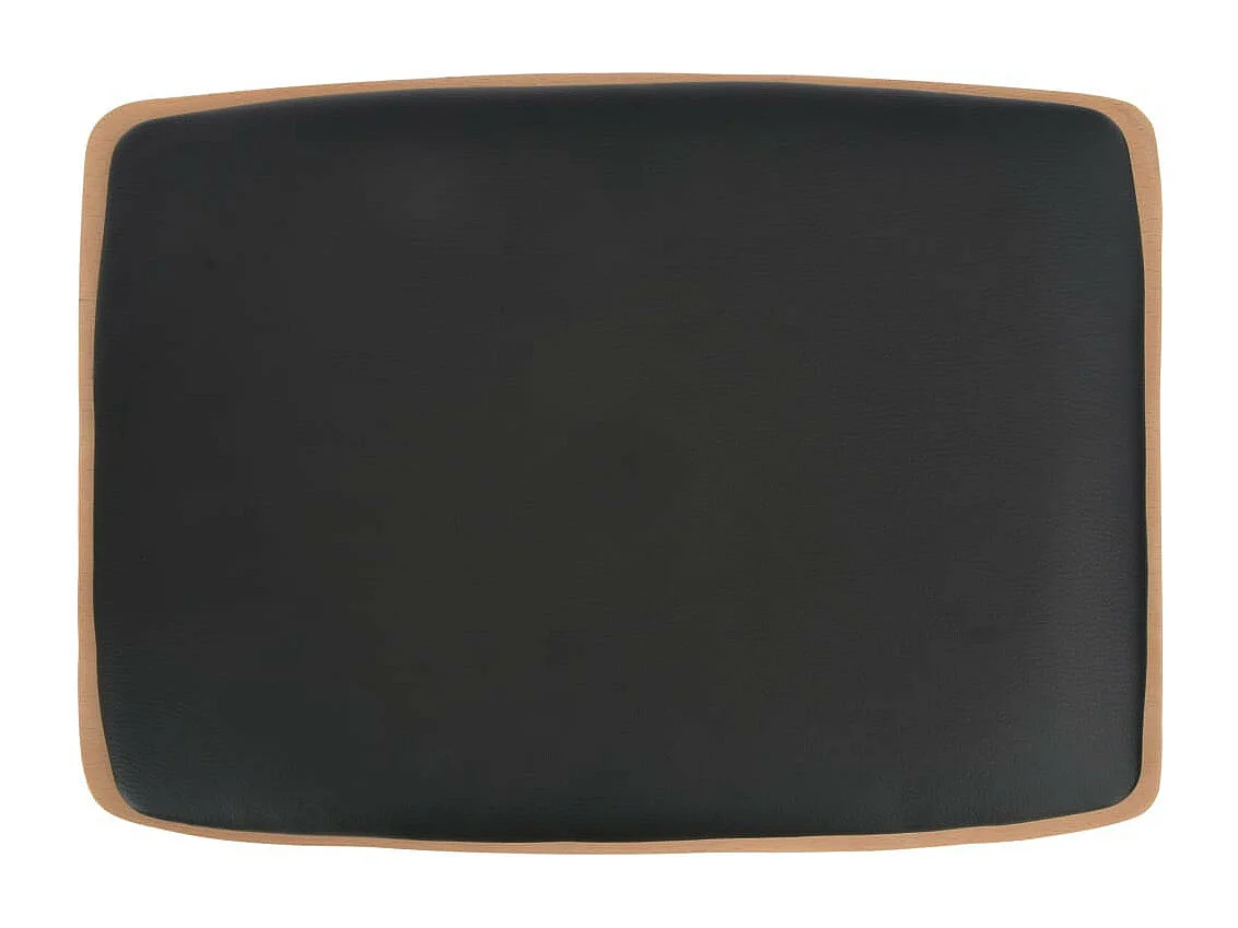 Tabouret de bar simili cuir et pieds métal noir Ogo - lot de 2