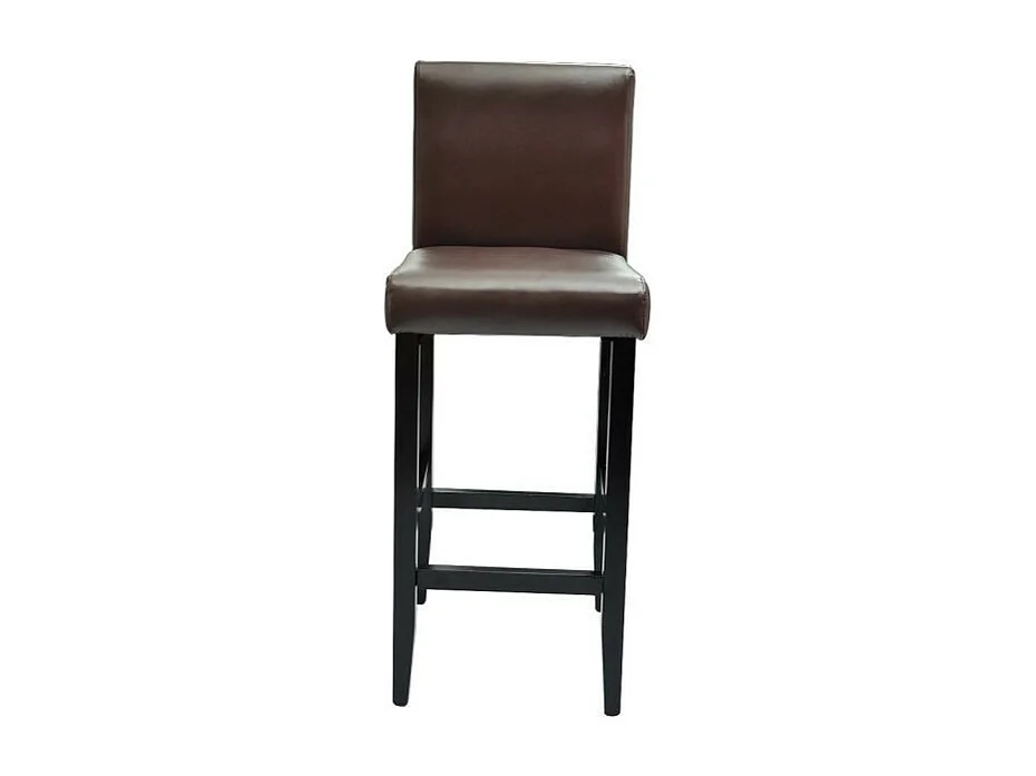 Tabourets de bar 2 pcs Marron foncé Similicuir