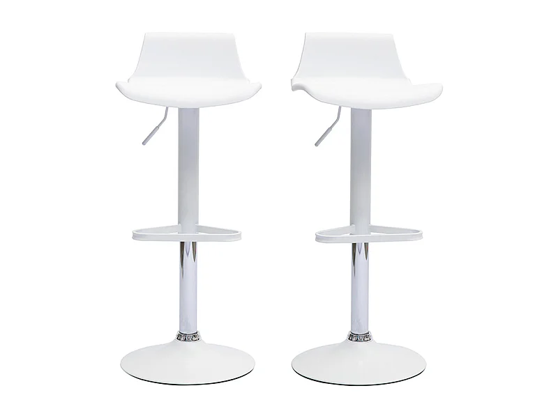 Sgabelli da bar design regolabili bianco 360° (set di 360) KRONOS