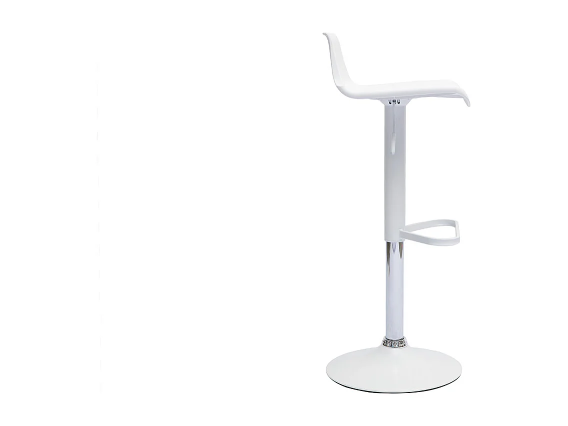 Set de 2 taburetes de cocina de diseño blancos ajustables 360º KRONOS