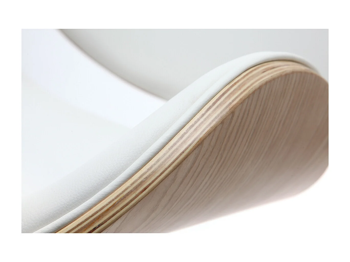 Tabouret de bar design blanc et bois clair WALNUT