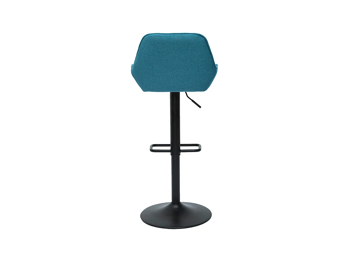 Tabourets de bar réglables design en tissu bleu (lot de 2) RONNIE