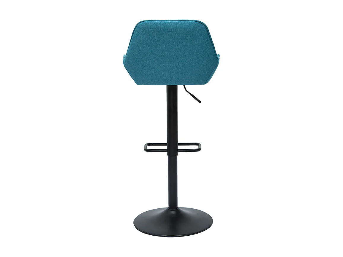 Design-Barhocker verstellbar entenblauer Stoff 2er-Set RONNIE