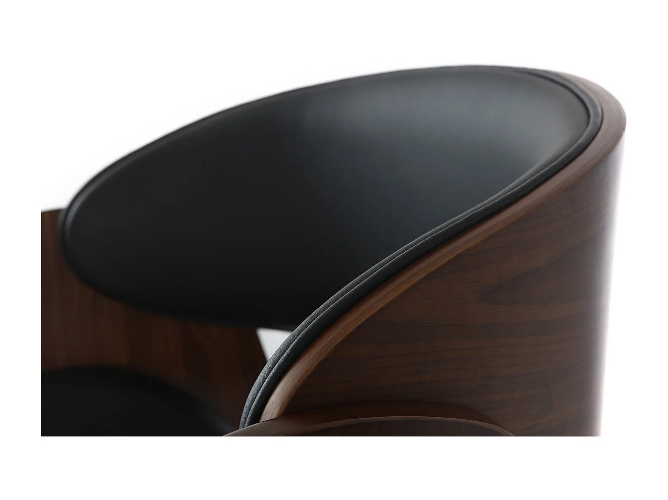 Taburete de bar diseño negro y madera BENT