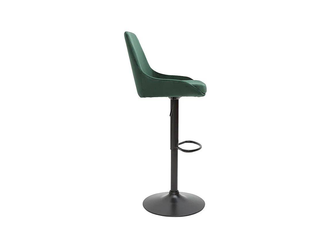 Tabourets de bar design réglables velours vert (lot de 2) HOLO
