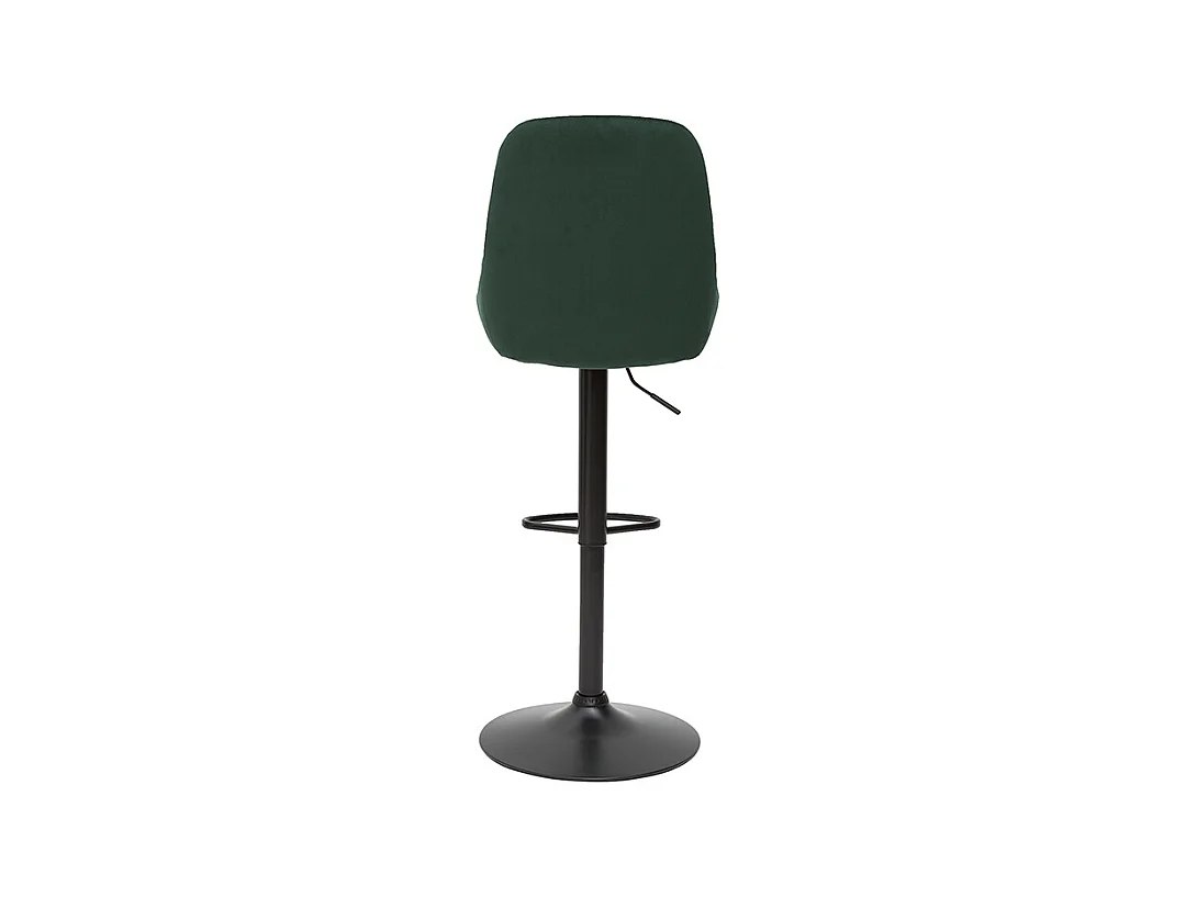 Tabourets de bar design réglables velours vert (lot de 2) HOLO