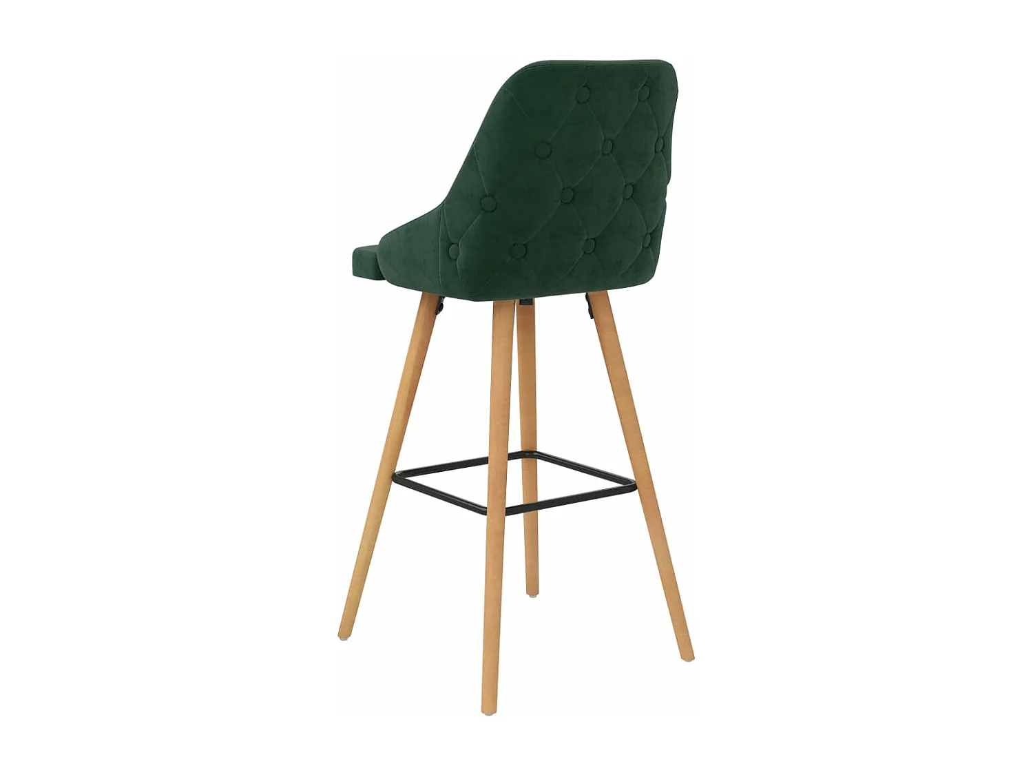 Tabourets de bar 2 pcs Vert foncé Velours Lounga