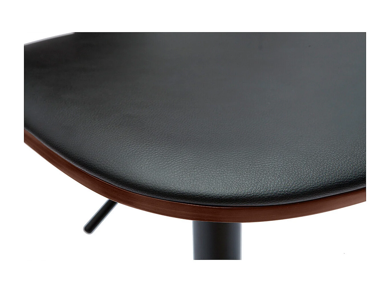 Tabouret de bar ajustable noir et noyer BECK
