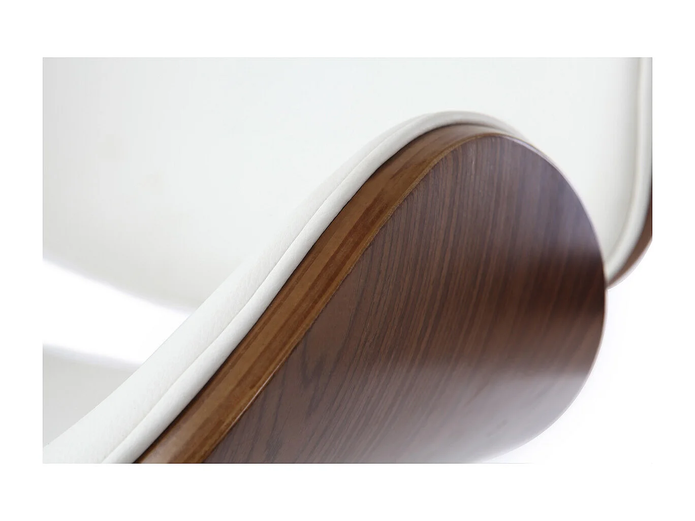 Taburete de bar de diseño blanco y madera WALNUT