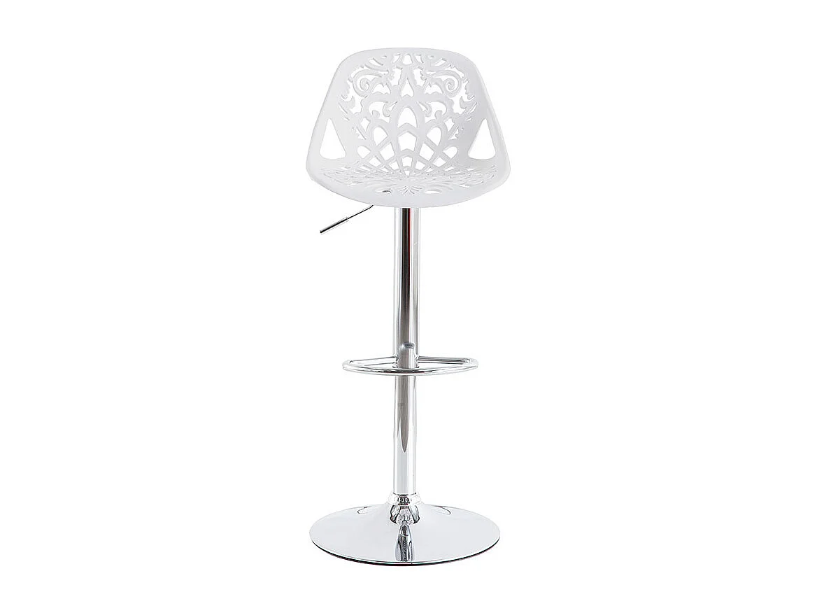 Taburetes de bar diseño barroco blanco - lote de 2 BAROCCA