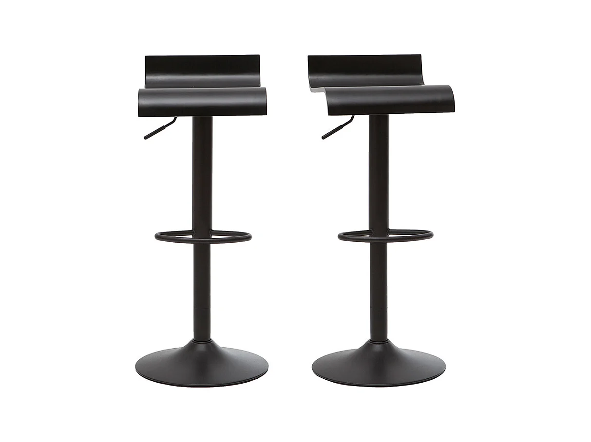 Tabourets de bar design noirs (lot de 2) SURF