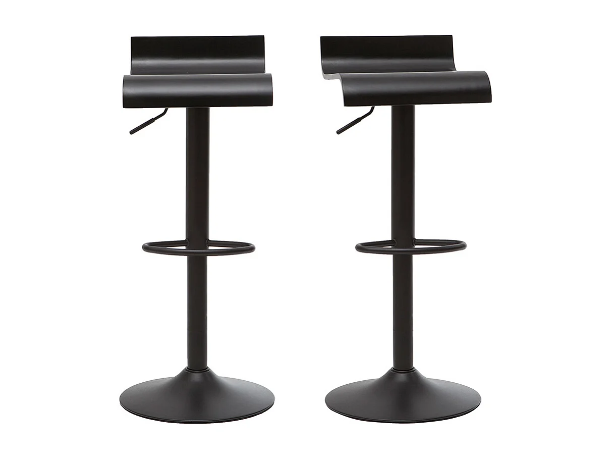 Design-Barhocker schwarz (2er-Set) SURF
