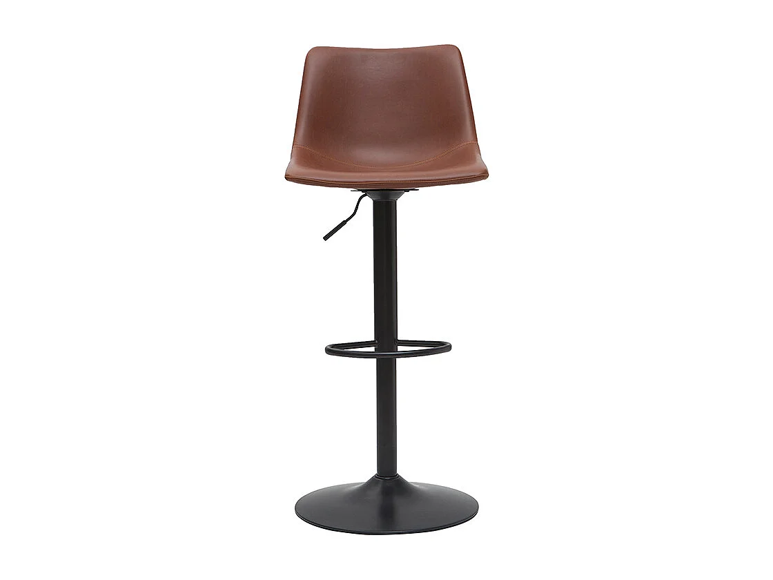 Tabourets de bar vintage réglables pivotants marron clair (lot de 2) NEW ROCK