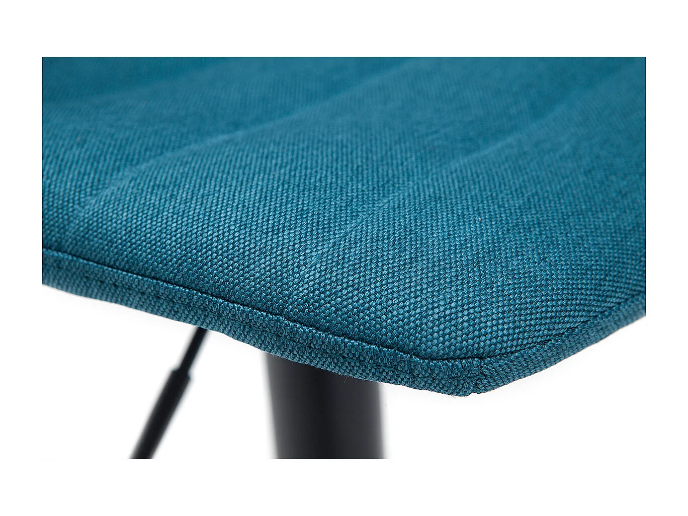 Tabourets de bar réglables en tissu et métal bleu canard (lot de 2) SAURY