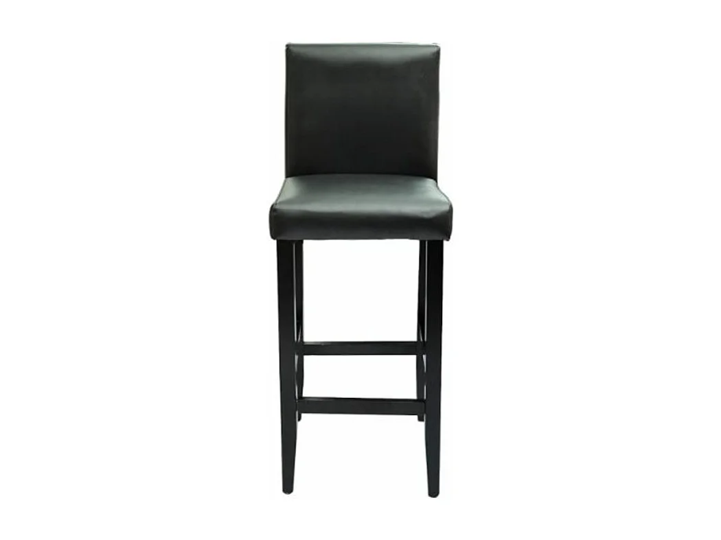 Tabourets de bar avec dossier marron Similicuir Axal - Lot de 2