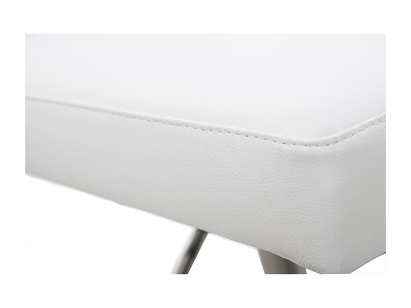 Taburete de bar diseño contemporáneo - metal y PU blanco - KYLE