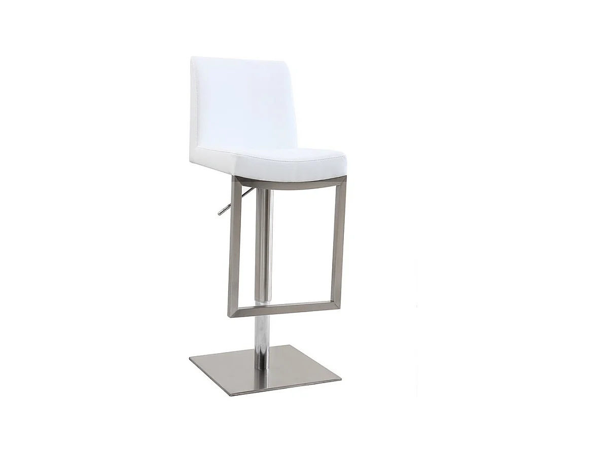 Barhocker zeitgenössisches Design Metall und PU Weiß - KYLE