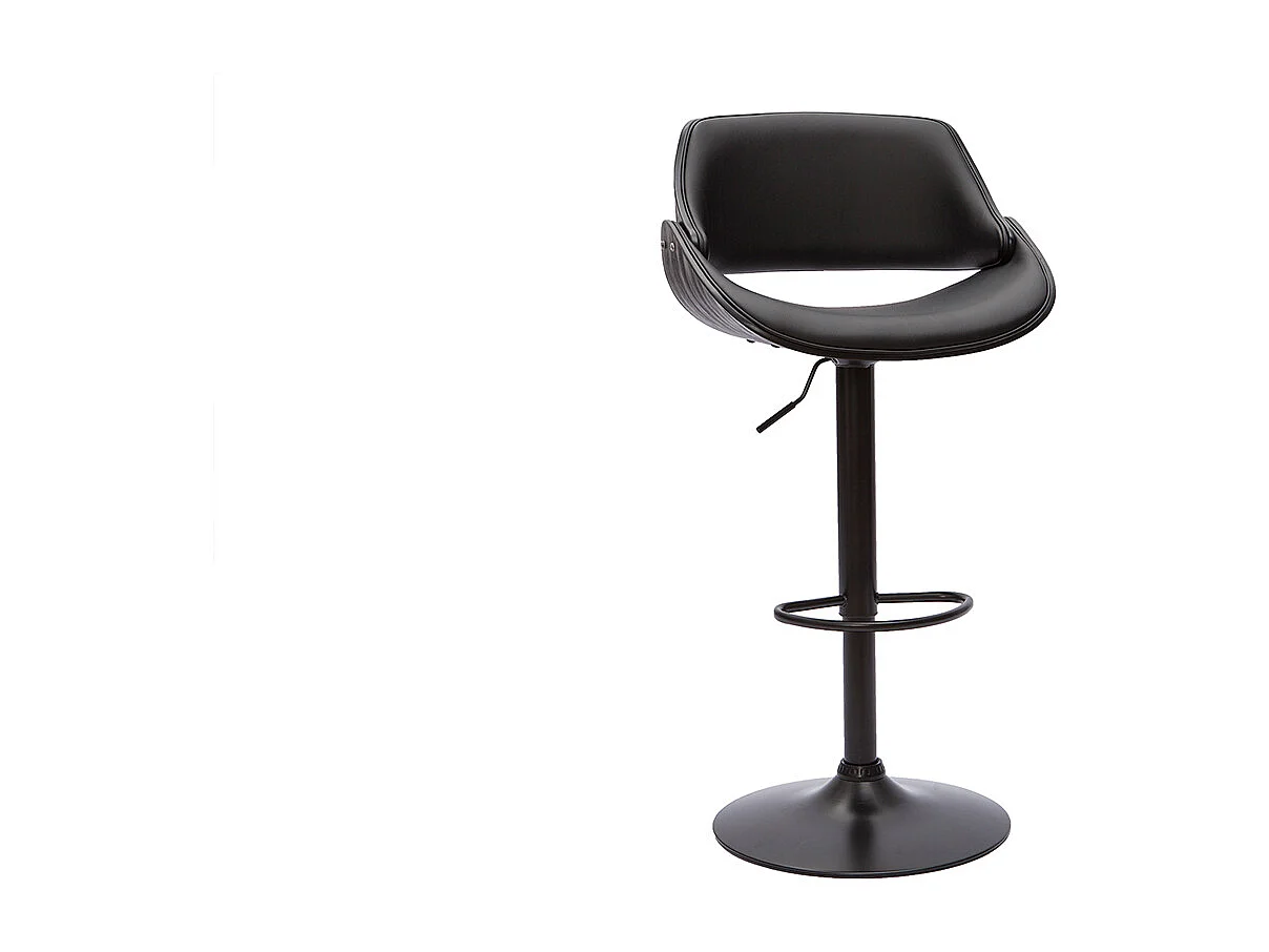Tabouret de bar design noir réglable pivotant 360° CLASH