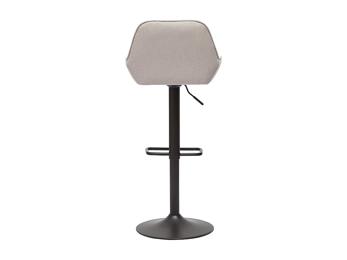 Sgabelli da bar regolabili in tessuto beige e metallo nero (set di 2) RONNIE