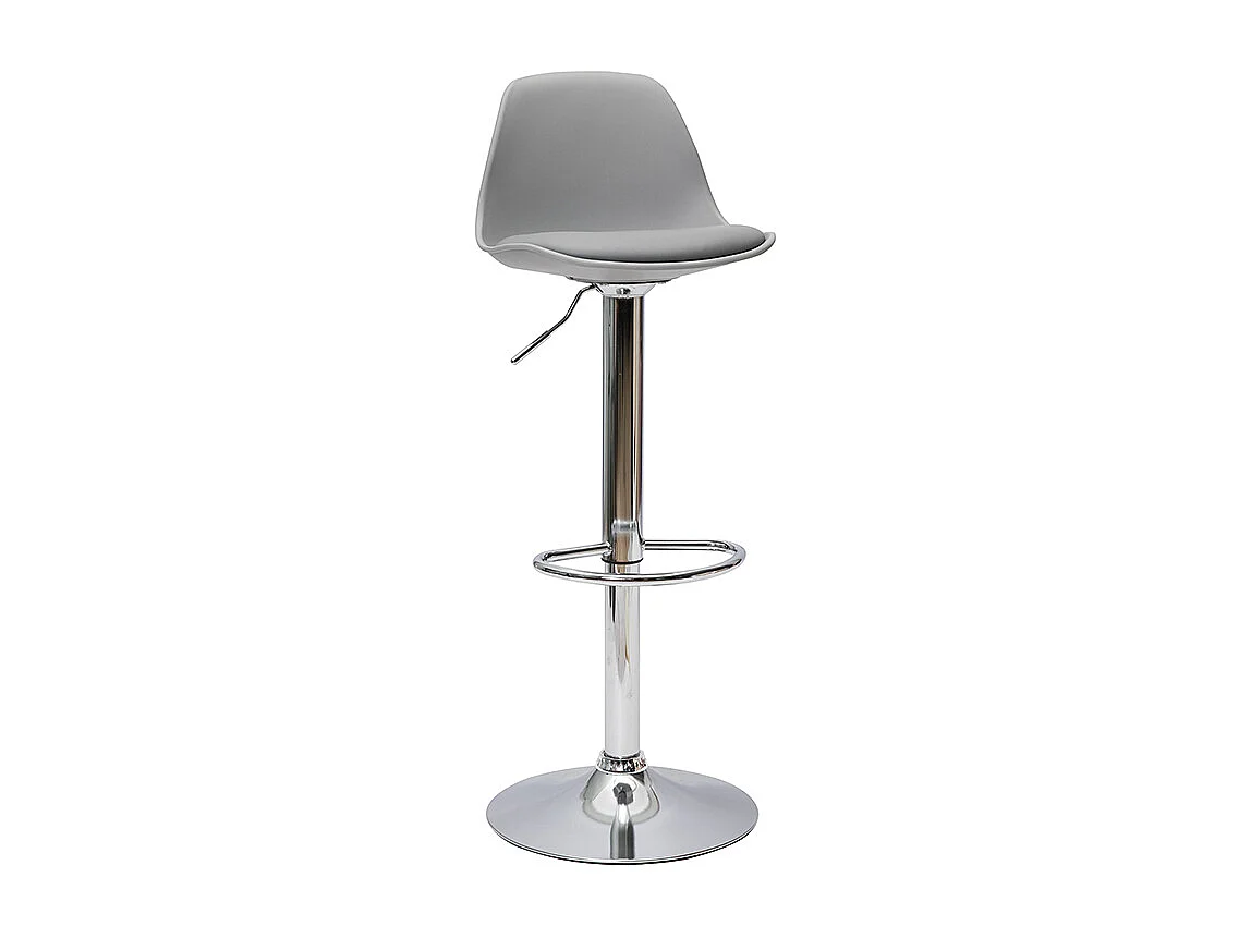 Tabourets de bar design gris clair (lot de 2) STEEVY