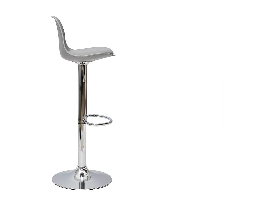 Set di 2 sgabelli da bar design colore grigio chiaro STEEVY