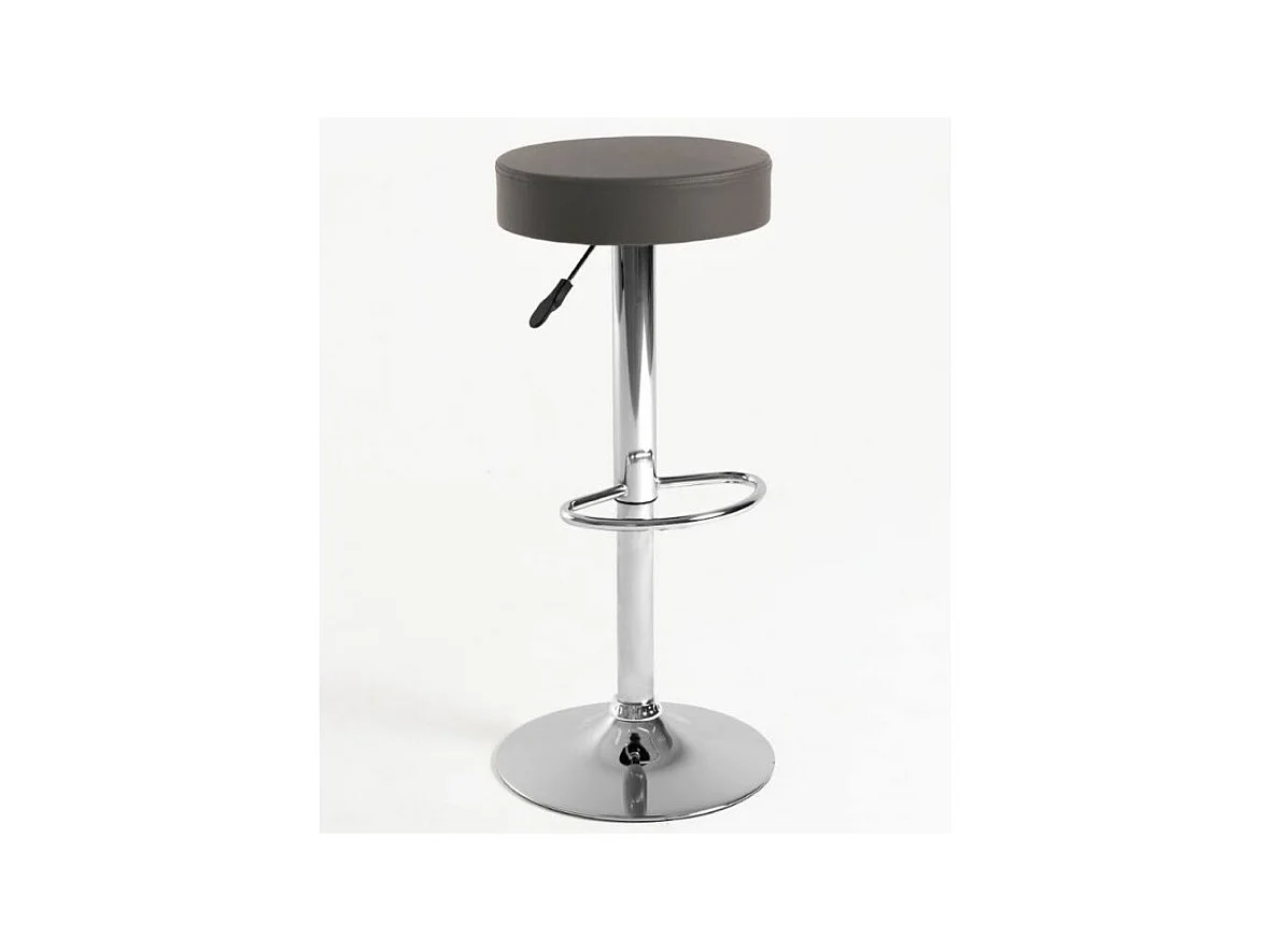 Tabouret original simili cuir gris Yomika