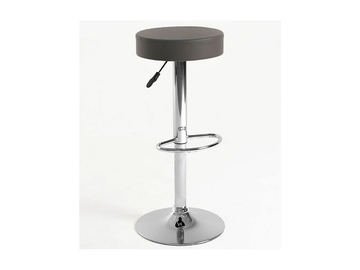 Tabouret original simili cuir gris Yomika