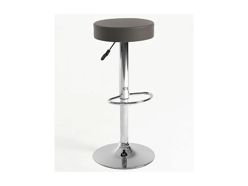Tabouret original simili cuir gris Yomika
