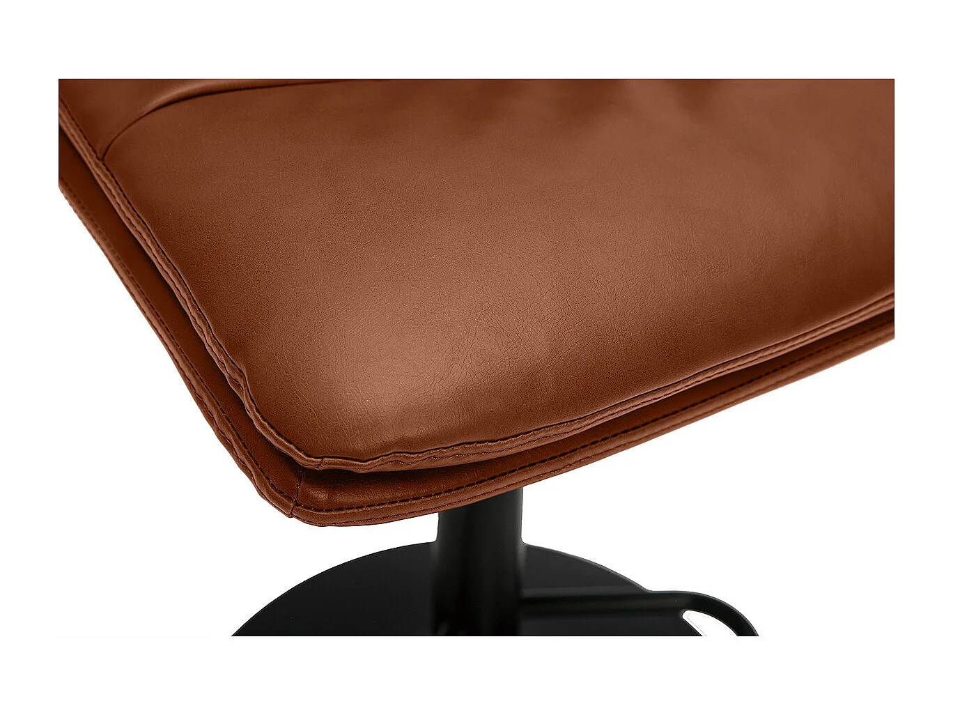 Tabourets de bar réglables marrons et métal noir (lot de 2) ZUCK