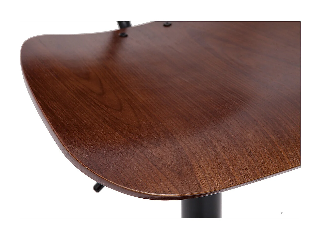 Tabouret de bar relevable noyer et métal noir TOBIAS