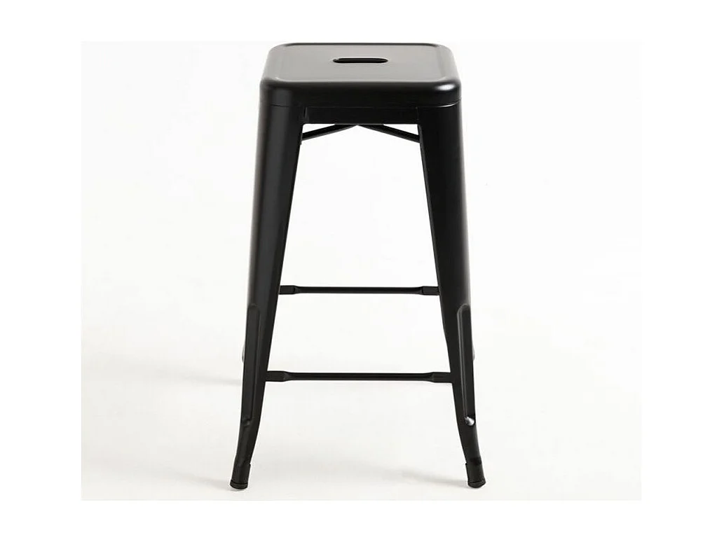 Tabouret industriel acier noir mat Kontoir 65cm