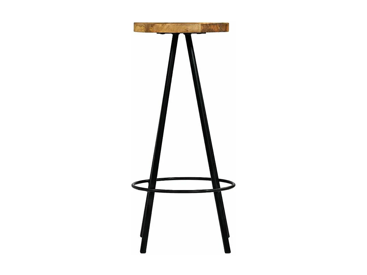 Tabouret de bar manguier massif clair Ive - Lot de 4