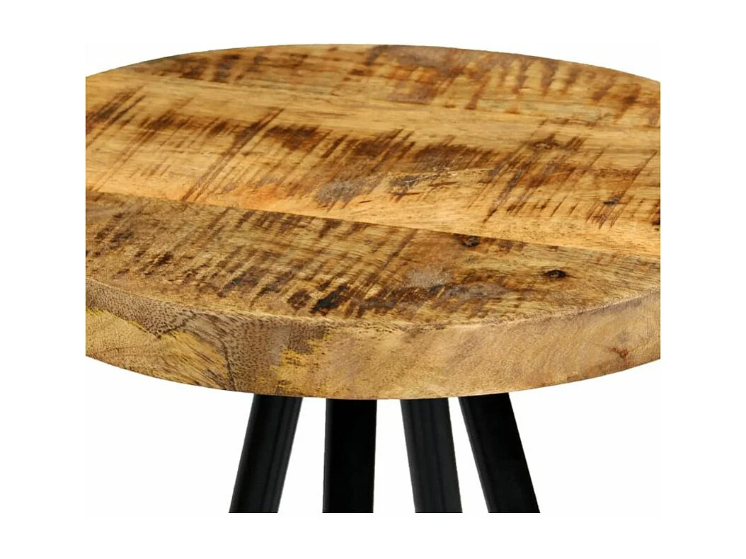 Tabouret de bar manguier massif clair Ive - Lot de 4