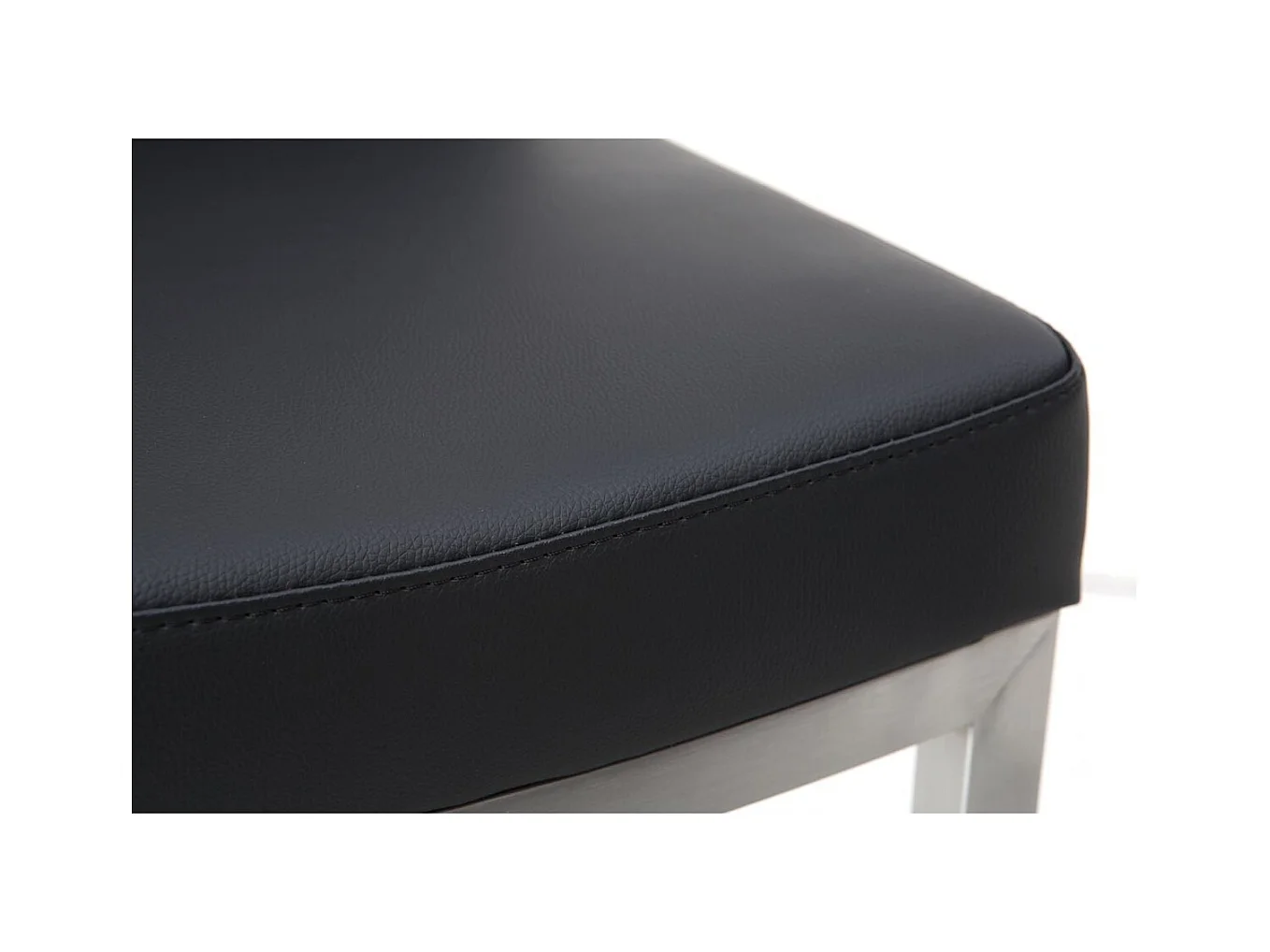 Barhocker höhenverstellbar schwarz und verchromter Stahl (2er-Set) KYLE