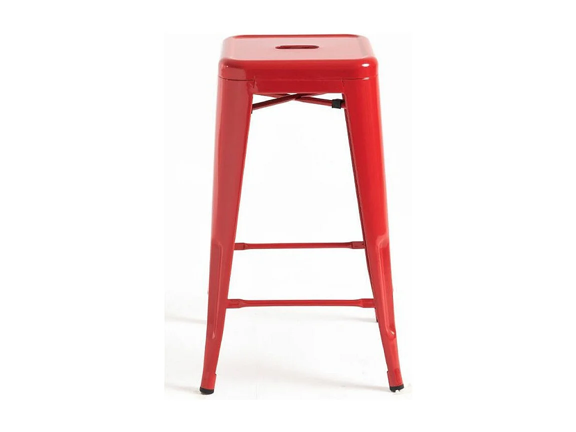 Tabouret 65cm Kontoir en acier brillant - Design industriel et élégant-Couleur Gris clair