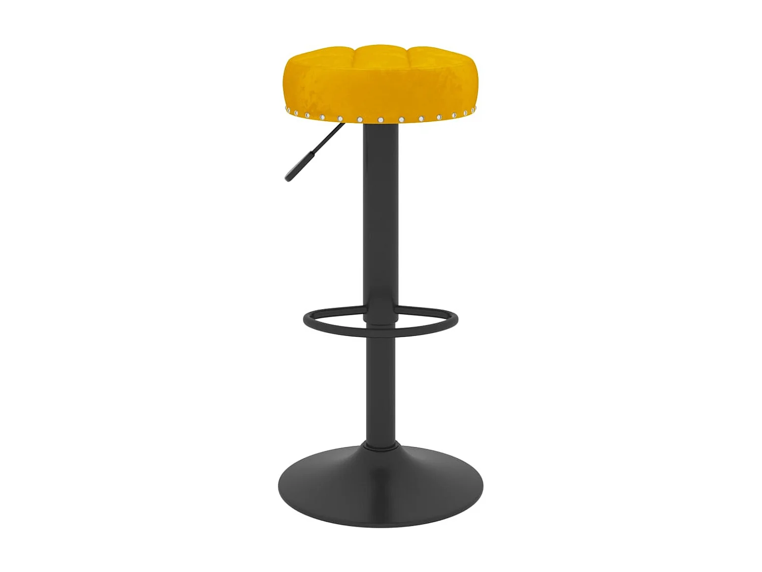 Tabourets de bar 2 pcs Jaune moutarde Velours 6