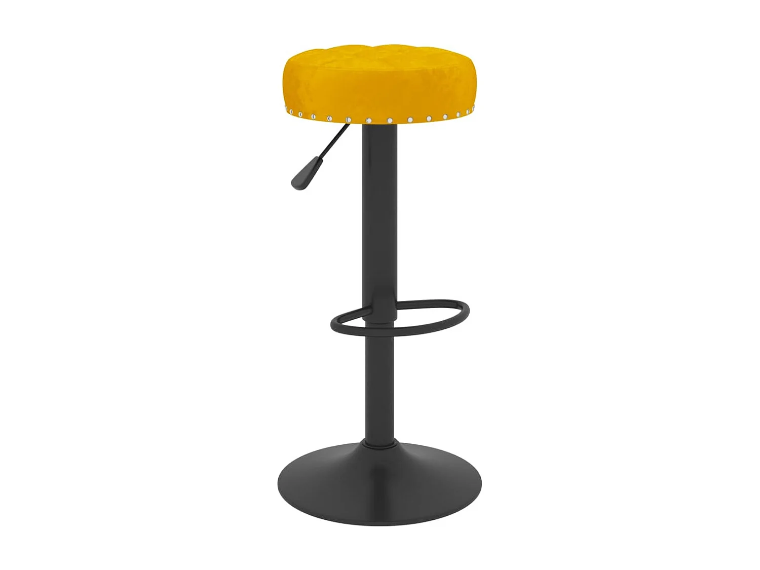 Tabourets de bar 2 pcs Jaune moutarde Velours 6