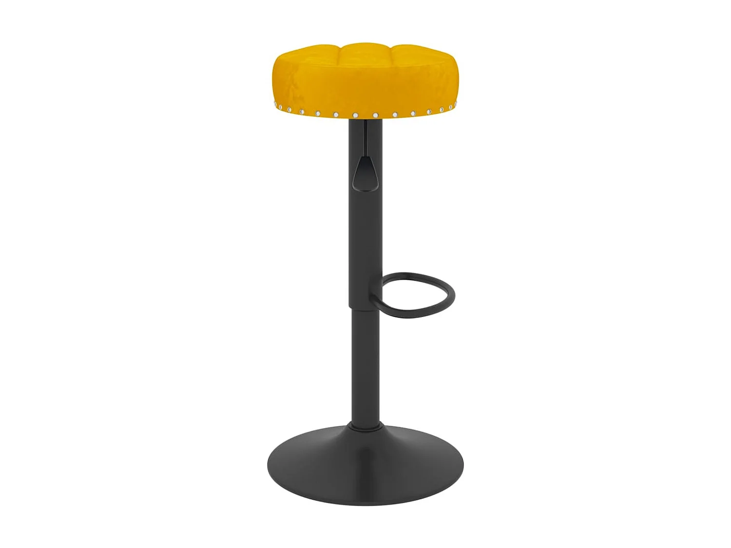 Tabourets de bar 2 pcs Jaune moutarde Velours 6