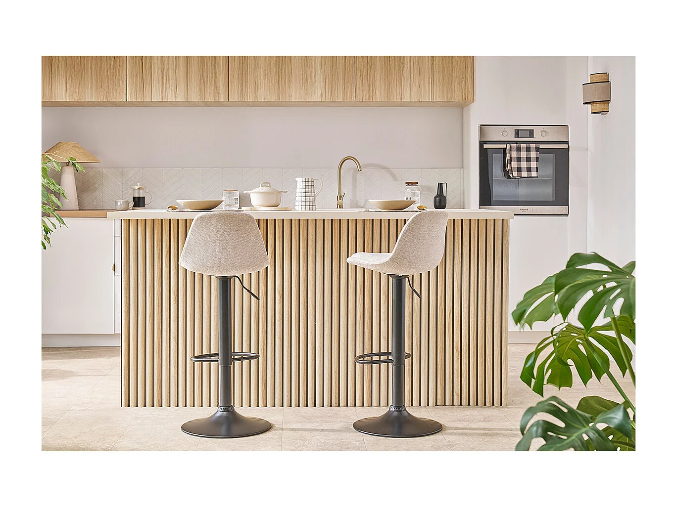 2 Design-Barhocker STEEVY Schwarz