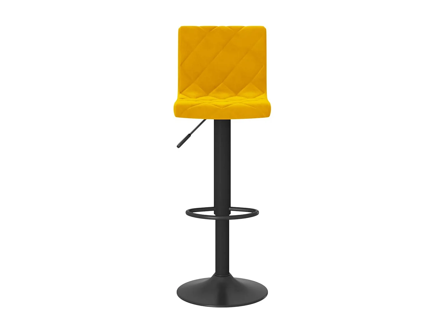 Tabourets de bar 2 pcs Jaune moutarde Velours 12