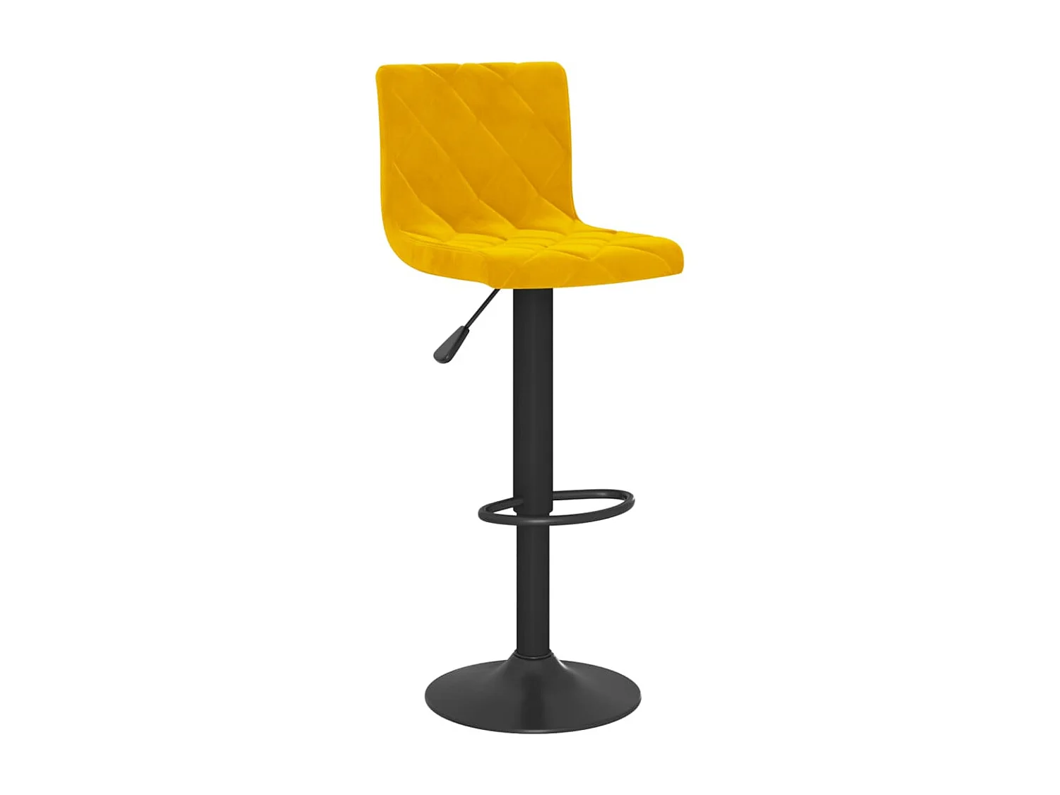 Tabourets de bar 2 pcs Jaune moutarde Velours 12