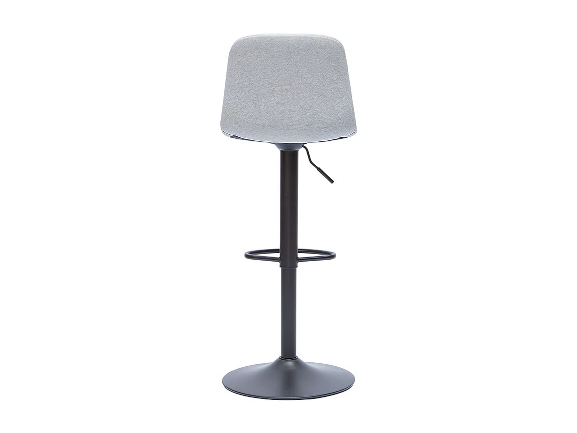 Taburetes de bar ajustables giratorios 360° en tejido gris claro y metal (lote de 2) SAURY
