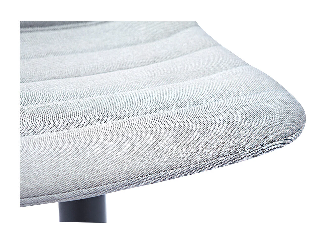 Taburetes de bar ajustables giratorios 360° en tejido gris claro y metal (lote de 2) SAURY
