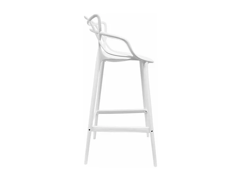 Tabouret Beliano premium - Intérieur et extérieur-Couleur Blanc-Hauteur d'assise 77 cm