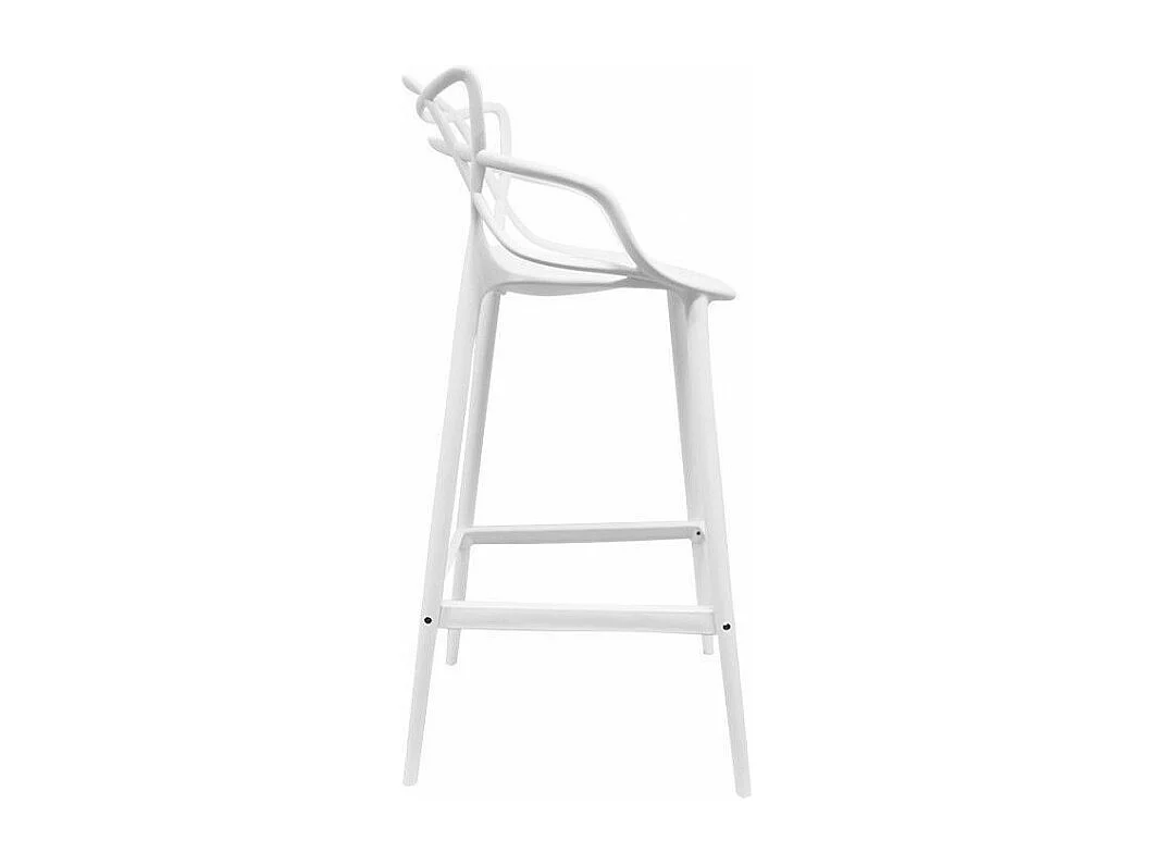 Tabouret Beliano premium - Intérieur et extérieur-Couleur Blanc-Hauteur d'assise 77 cm