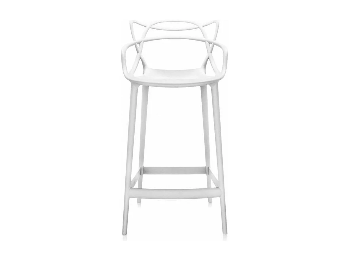 Tabouret Beliano premium - Intérieur et extérieur-Couleur Blanc-Hauteur d'assise 77 cm