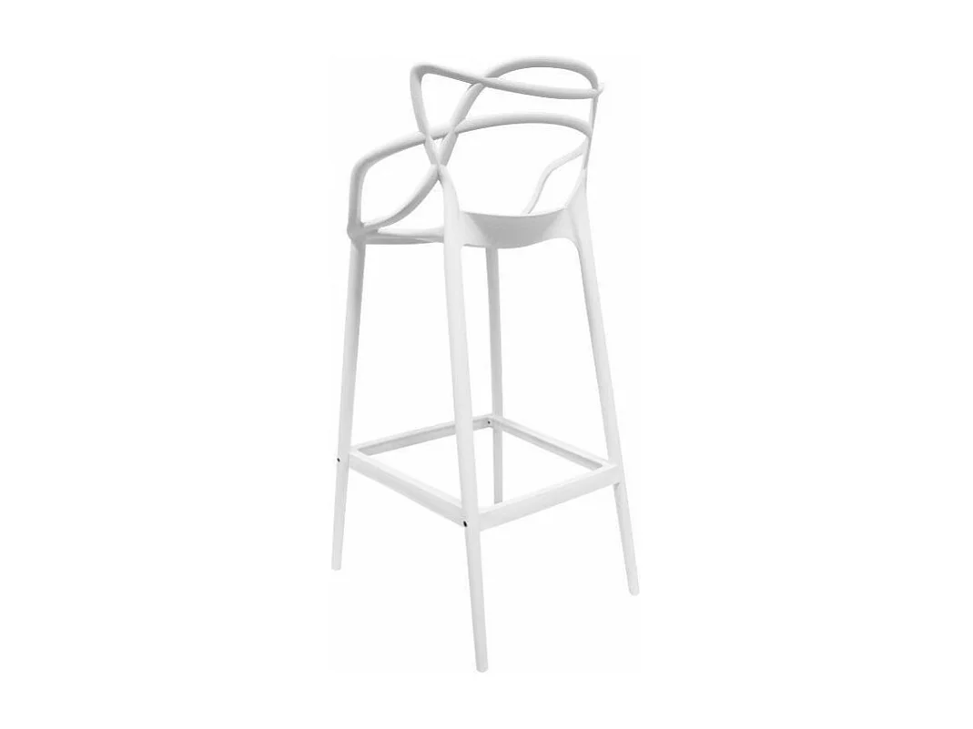 Tabouret Beliano premium - Intérieur et extérieur-Couleur Blanc-Hauteur d'assise 77 cm