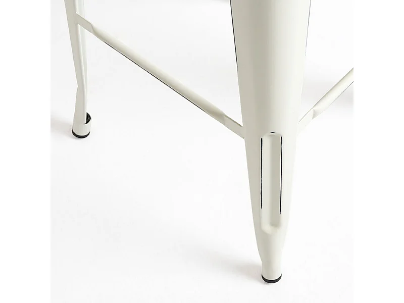 Kaufé 76cm taburete industrial vintage de acero rojo-Color Blanco